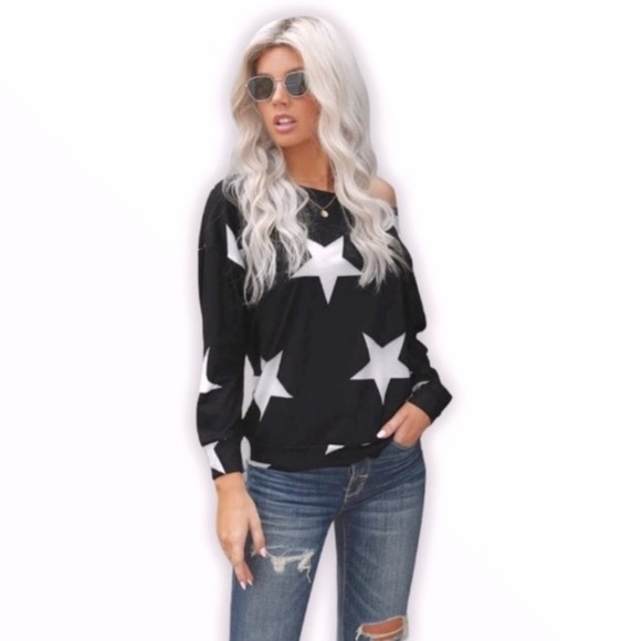 #4051 Asymmetrical Star Gaze Sweatshirt - Picture 13 of 17